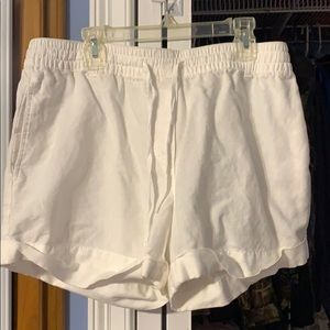 White Linen Shorts